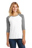 District Made Ladies Perfect Tri 3/4 Sleeve Raglan Shirt - DM136L