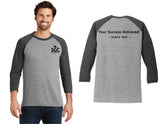 District Made Men's Perfect Tri 3/4 Sleeve Raglan Shirt - DM136